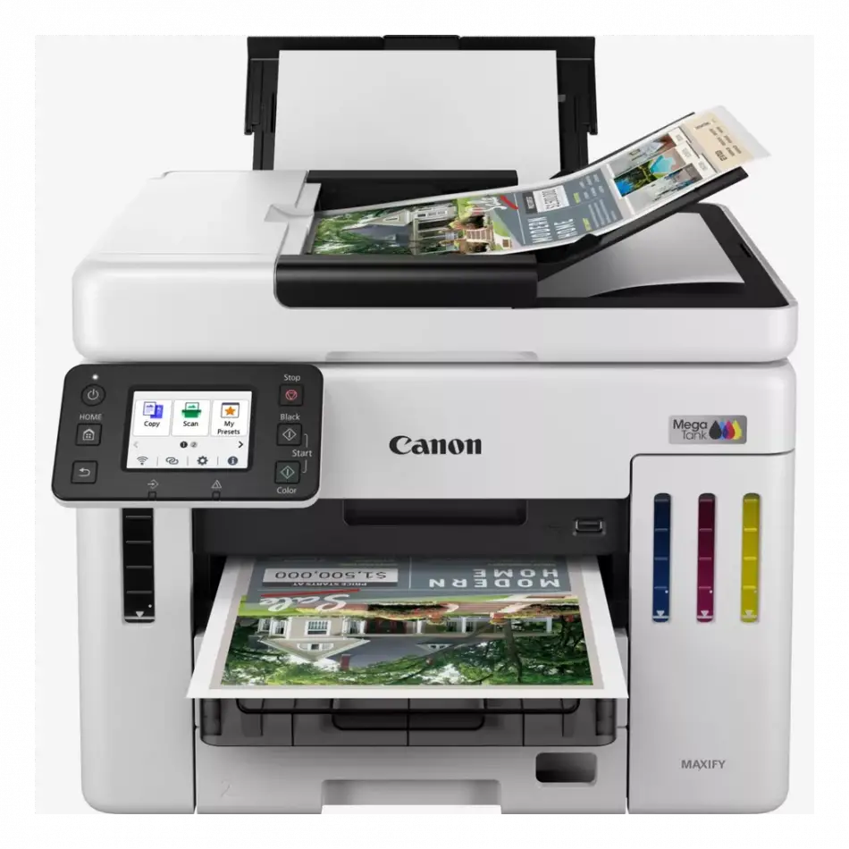 Canon Maxıfy Gx7140, Renkli, Mürekkep Mega Tanklı, Yazıcı, Tarayıcı, Wifi, Lan, Duplex, Orijinal Mürekkep
