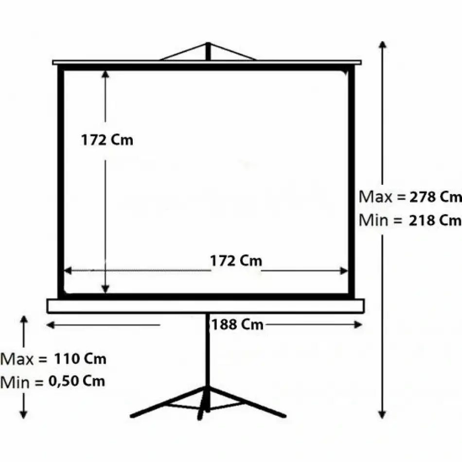 Codegen(tx-18)180x180 Tripod Projeksiyon Perdesi