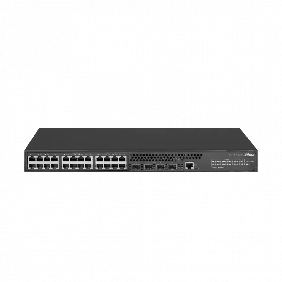 Dahua As5500-24gt4xf, 24 Port Gigabit,  4 Port 10g Sfp,  L3 Yönetilebilir, Rack Mount Switch