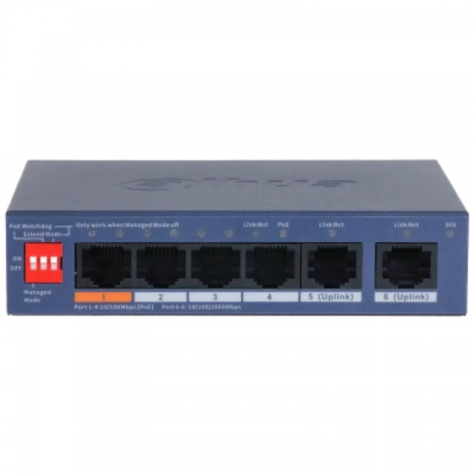 DAHUA CS4006-4ET2GT-60 4XFE-2XGE POE YÖNETİLEBİLİR SWİTCH