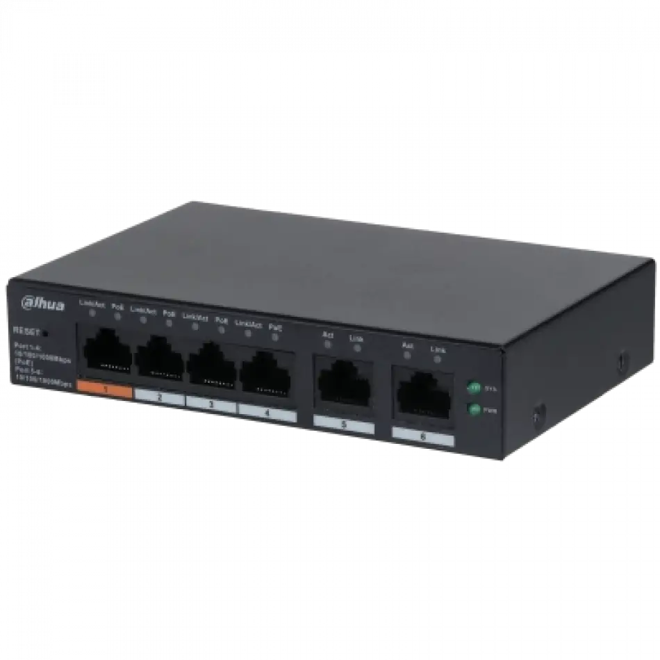 Dahua Cs4006-4gt-60 4 Port 4xge-2xge Yönetilebilir 60w Poe Switch