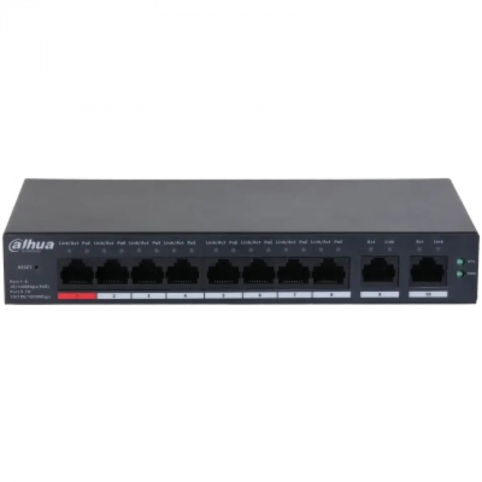 Dahua Cs4010-8et-110 8xfe-2xge Bulut Yönetilebilir 110w Poe Switch
