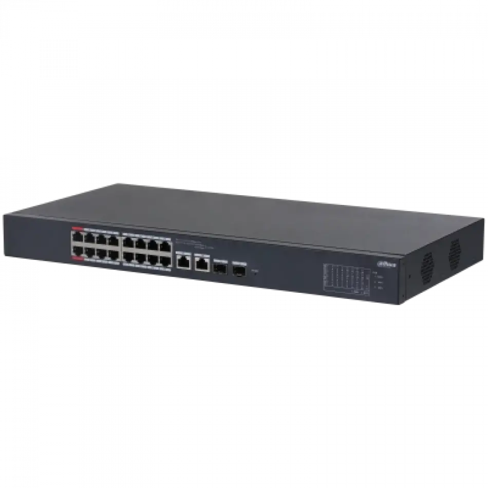 DAHUA CS4218-16ET-240 16 PORT 16XFE-2XGE-2XGE/SFP YÖNETİLEBİLİR MEGABİT 240W POE SWİTCH