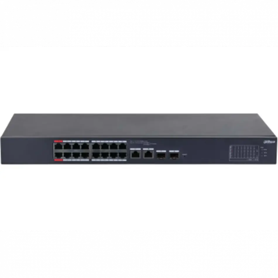 Dahua Cs4218-16et-240, 16port, Megabit, Poe 240w, 2 Port Sfp Gigabit Combo, Cloud Yönetilebilir, Switch