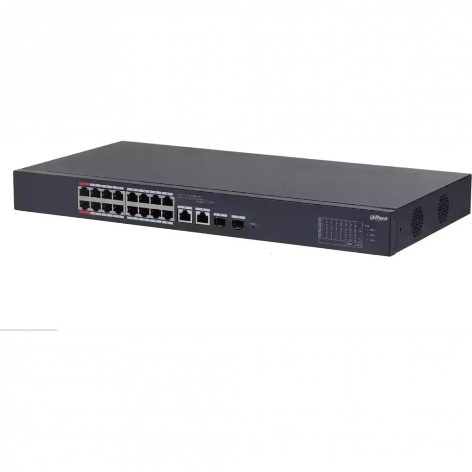 Dahua Cs4220-16gt-135, 16port, Gigabit, Poe 135w, 2 Port Gigabit Uplink, 2 Port Sfp Gigabit Combo, Cloud Yönetilebilir, Switch