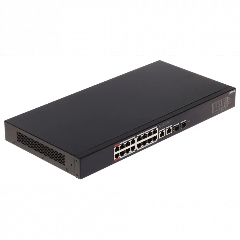Dahua Cs4220-16gt-135, 16port, Gigabit, Poe 135w, 2 Port Gigabit Uplink, 2 Port Sfp Gigabit Combo, Cloud Yönetilebilir, Switch