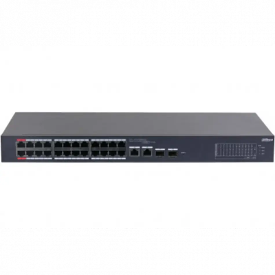 Dahua Cs4226-24et-240, 24port, Megabit, Poe 240w, 2 Port Sfp Gigabit Combo, Cloud Yönetilebilir, Switch