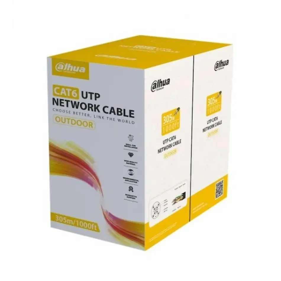 DAHUA DH-PFM920-6UN UTP DIŞ ORTAM (SİYAH) CAT6 BAKIR KABLO (PE)