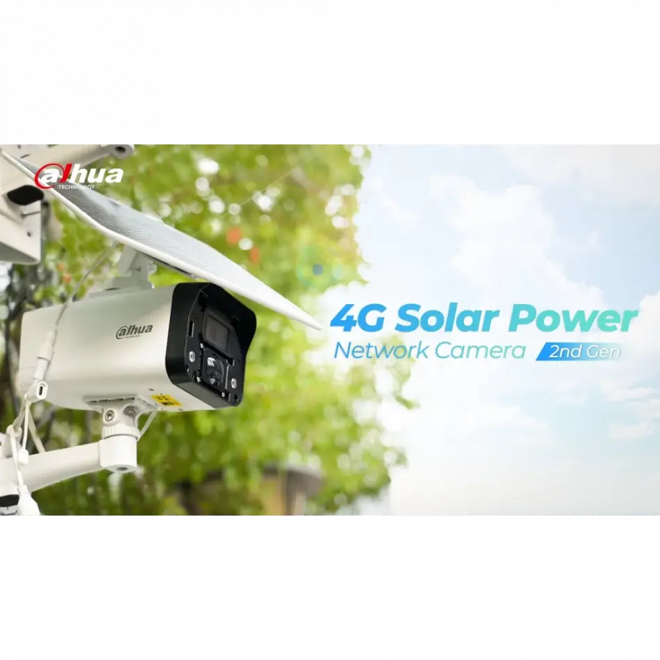 Dahua Ipc-hfw2441dg-4g-sp-b-max, 4mpix, 3,6mm Lens, H265+, 30mt Gece Görüşü, Dahili Mikrofon, Ip67,  Solar(güneş Enerjili) Ip Kamera