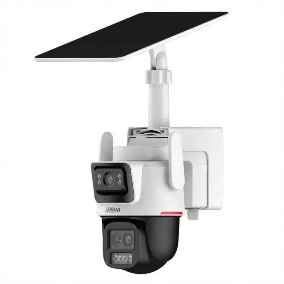 Dahua  Ipc-pts2649c-3e3z-4gb20, 2x 3mpix, 2,8 Lens+3,6 Lens, Wizcolor, 50mt Gece Görüşü, Ip66,  Hybrid-zoom Pt 4g Solar Ip Kamera