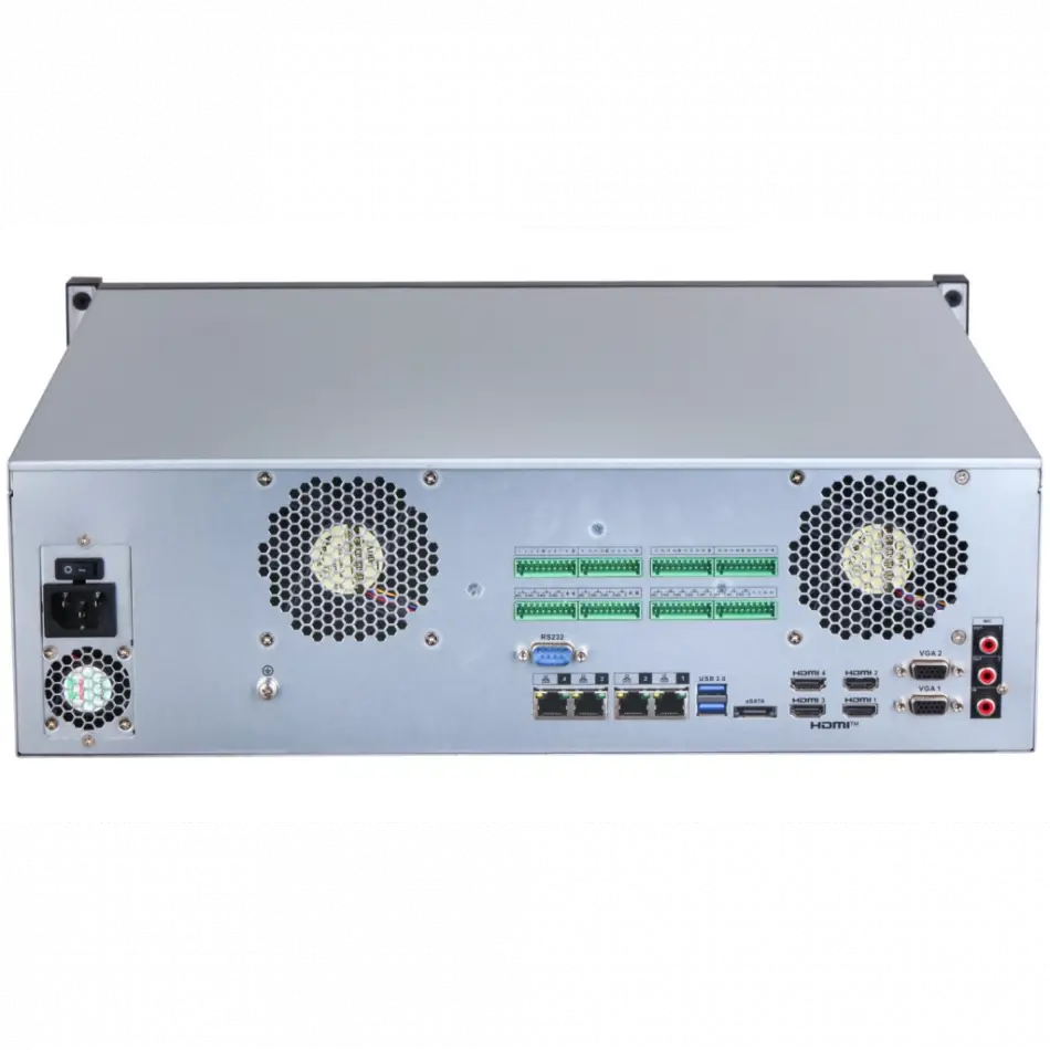 Dahua  Nvr616h-64-xı, 64kanal, 32mpix, H265+, 16 Hdd, 1080p Kayıt, 1024 0mbps Bant Genişliği, 4 Port 2500 Mbps Lan, Raıd 0/1/5/6/10 Nvr