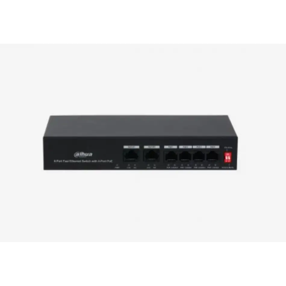 Dahua Pfs3006-4et-36 6 Port 4xfe-2xfe 36w Poe Switch