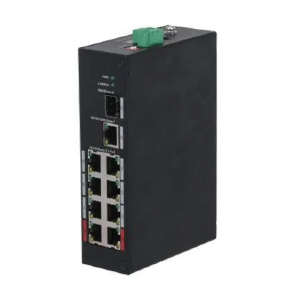 Dahua Pfs3110-8et-96-v2 8 Port 10/100 + 1xgb Rj45/sfp 96w Poe Endustrıyel Swıtch