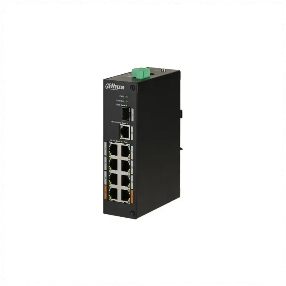 Dahua Pfs3110-8et-96-v2, 8 Port, Megabit, Poe 96w, 1 Port Gigabit Uplink, 1 Port Gigabit Sfp, Yönetilemez, Masaüstü Switch