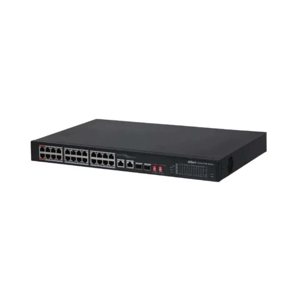 Dahua Pfs3226-24et-240 24 Port 24xfe-2xge-2x1ge/sfp 240w Hi-poe Switch