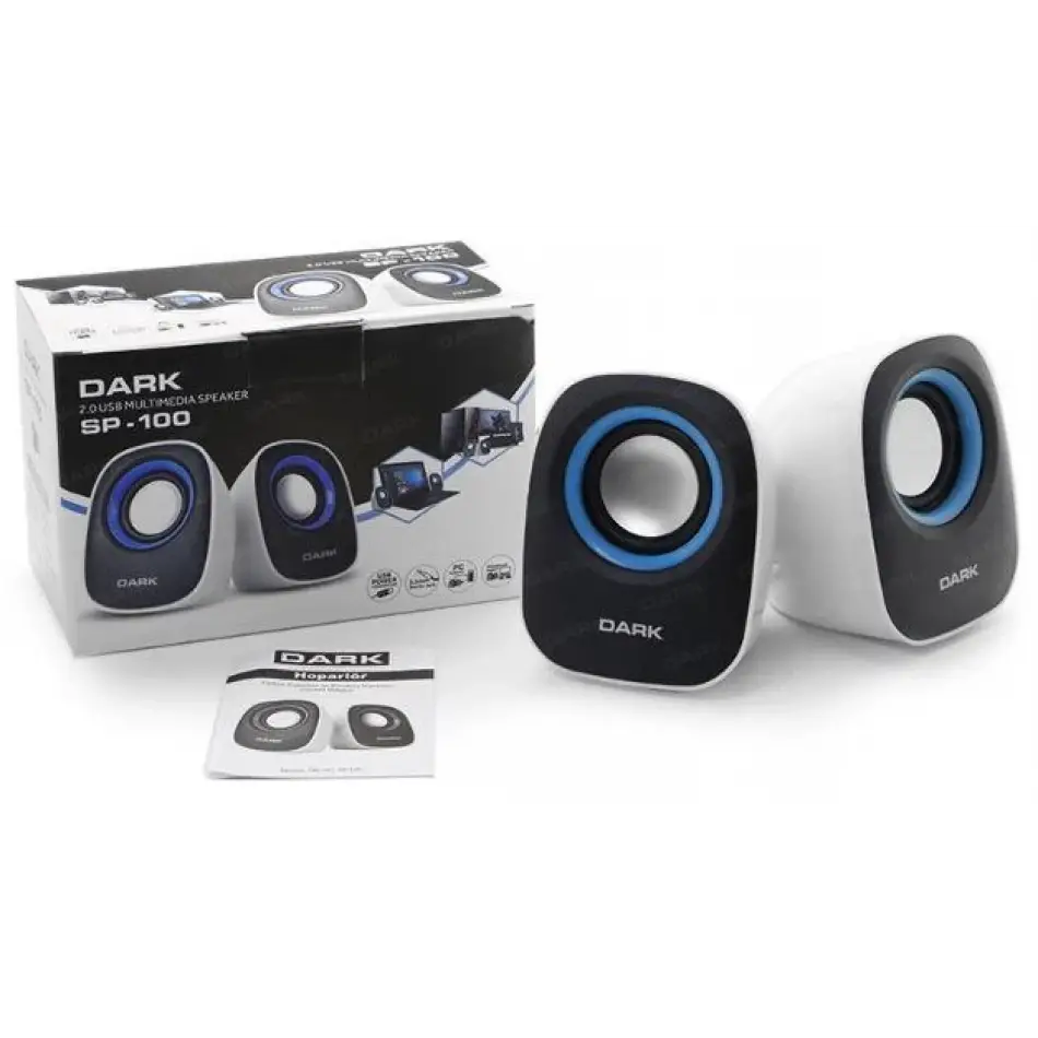 Dark Dk-ac-sp100 1+1 Multımedya Usb Speaker Beyaz