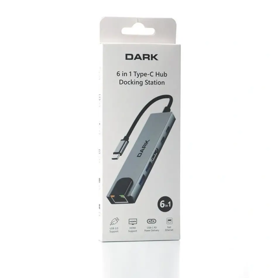 Dark Dk-ac-u31x47 Tip-c=>100w Rj45+hdmı+usb3.0usb-