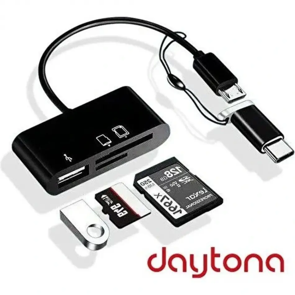 Daytona A5256 Tip-c=>3lü Micro Usb+sd+msd Otg