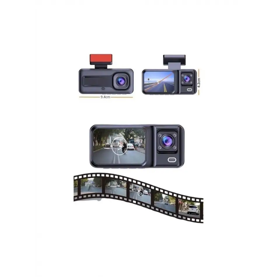 Daytona A98  Black Box Araç İçi Ön+arka+iç Kayıt