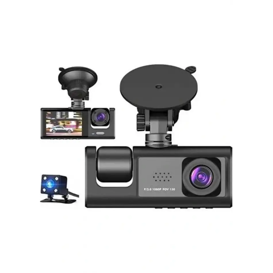 Daytona Carboon T717 Araç İçi Ön+arka+iç Kayıt