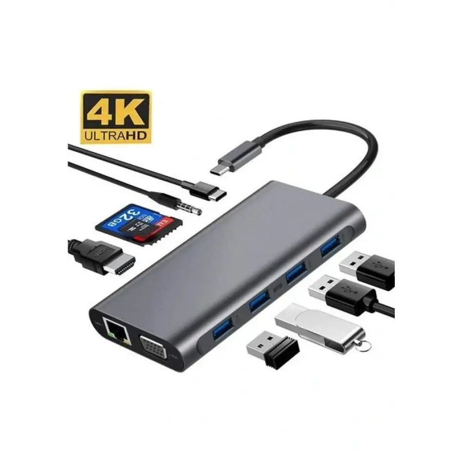 Daytona Fc-31g Tip-c=>11li  Gigabit Hub,füme