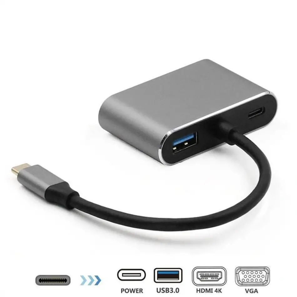 Daytona Fc02 4in1 Usbc =>hubpd,hdmı+vga+usb