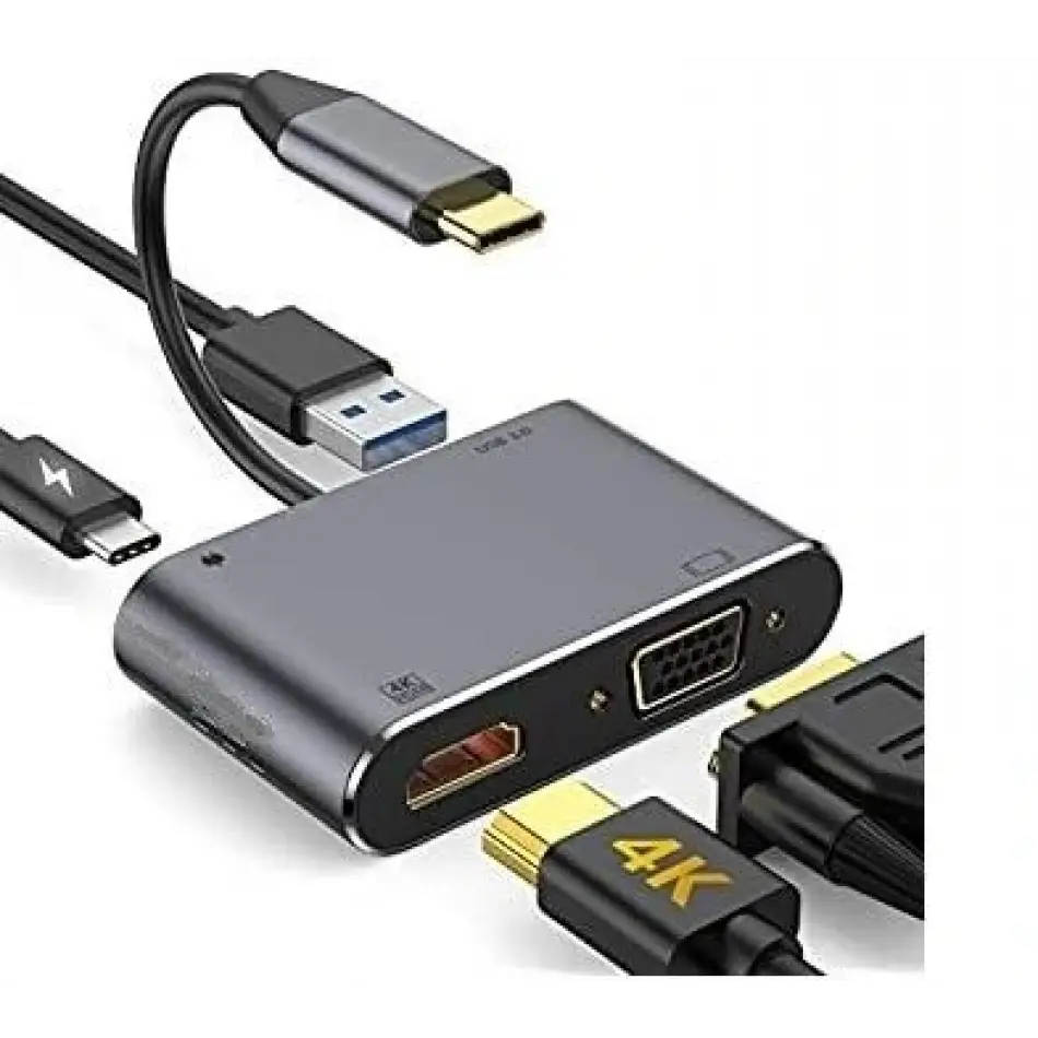 Daytona Fc02 4in1 Usbc =>hubpd,hdmı+vga+usb