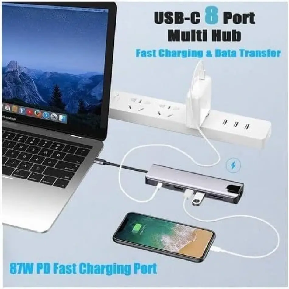 Daytona Fc55 8li Tip-c=>2usb3.0/4khdmı/gigabit Rj