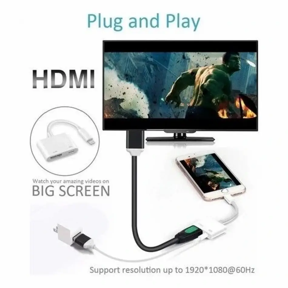 Daytona  L8-hı İphone Lightning=>hdmı 4k 1080p