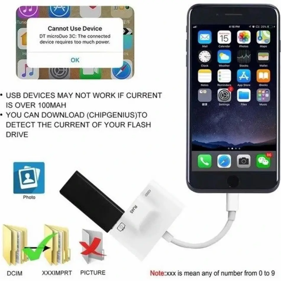 Daytona Nk107 İphone Lightning=>ethernet  Usb Kame