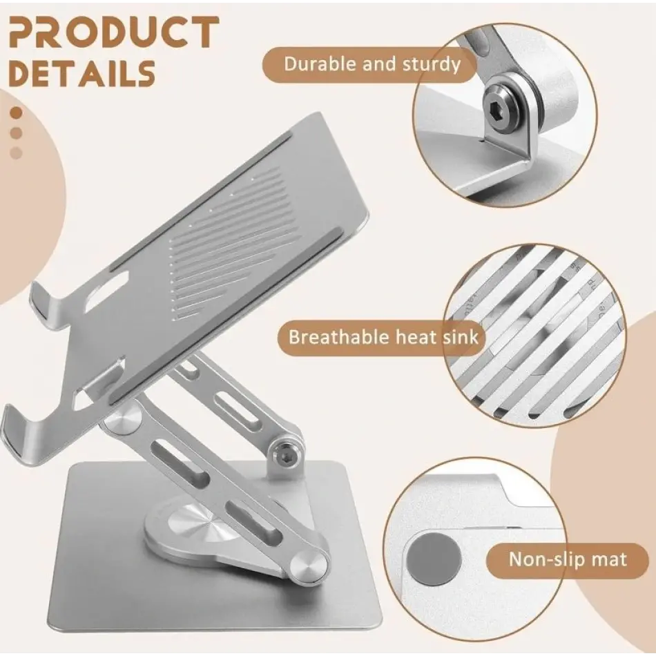 Daytona Zr-753 360° Döner Metal Notebook Stand,