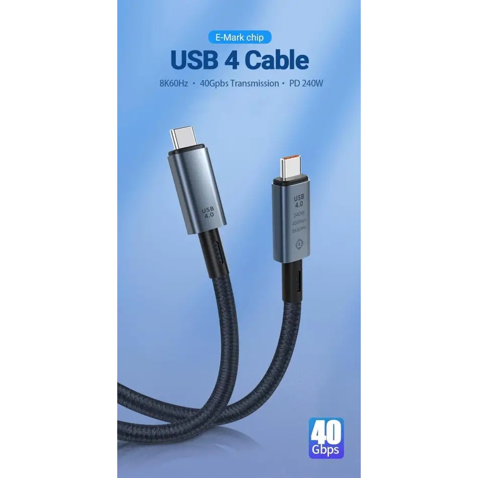 Daytona Zr848 50cm Usb4.0 Tip-c/tip-c(thunderbolt)