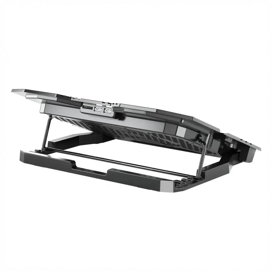Dexım Dna003, 5ad Fan, 10-17 Notebook Soğutucu, 5 Kademeli Stand, 5 Farklı Program, Ayarlanabilir Hız, Mavi Ledli (siyah)