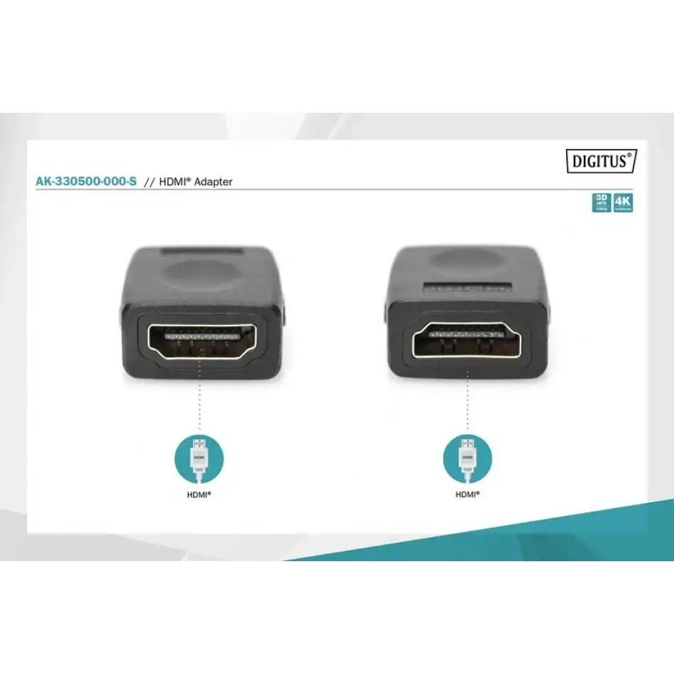 Digitus Ak-330500-000-s Hdmı A  (19p)dişi<=>hdmı A