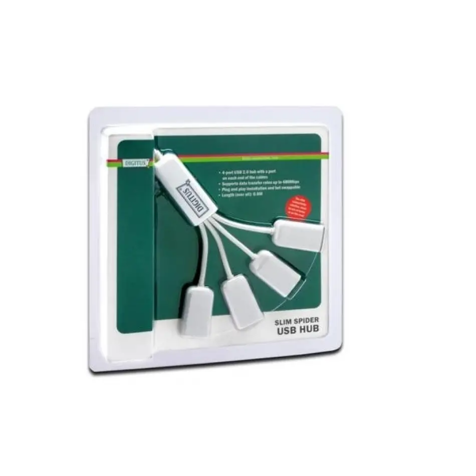 Digitus Da-70216 Usb2.0 4lü Kablo Şeklinde Beyaz