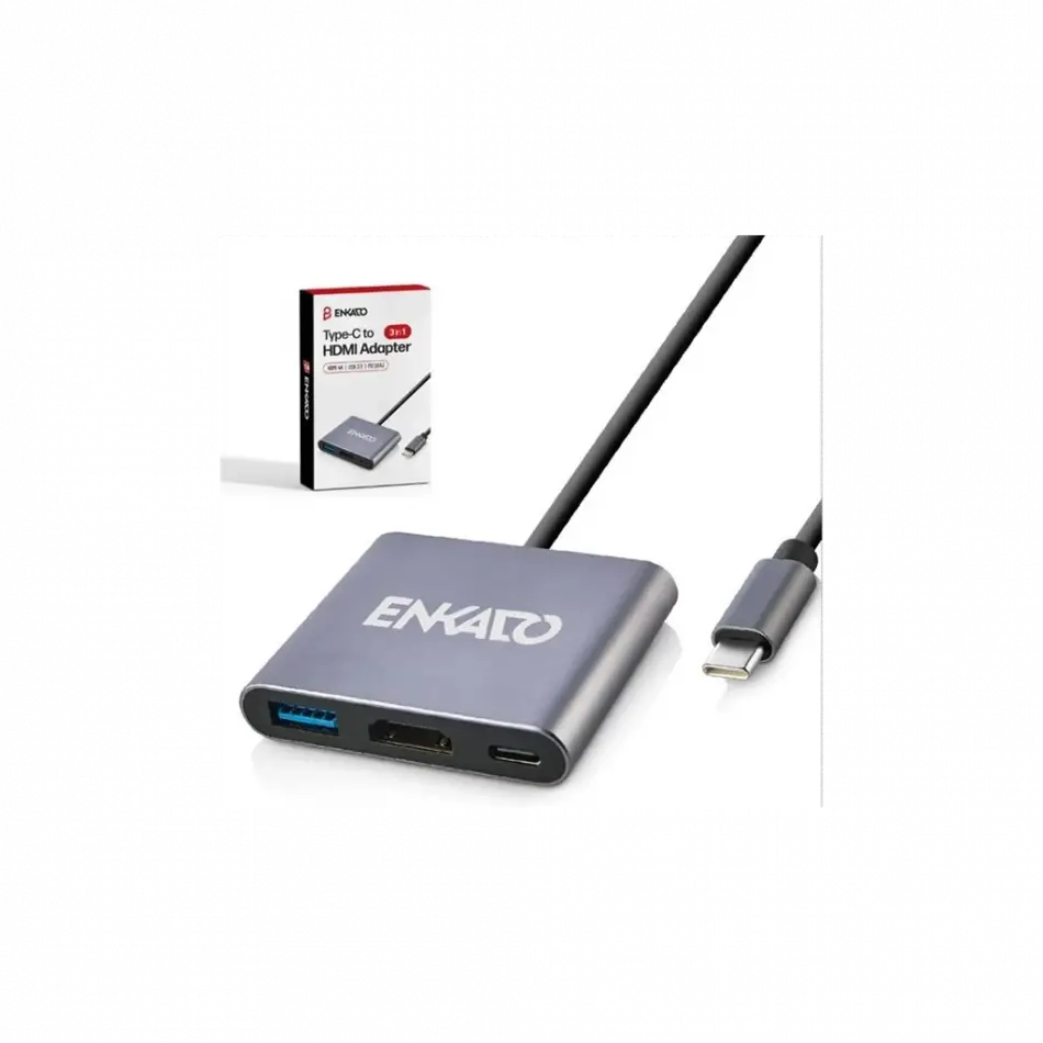 Enkado Ekd-tp43, Type-c To Hdmı+pd+usb 3.0 Çevirici