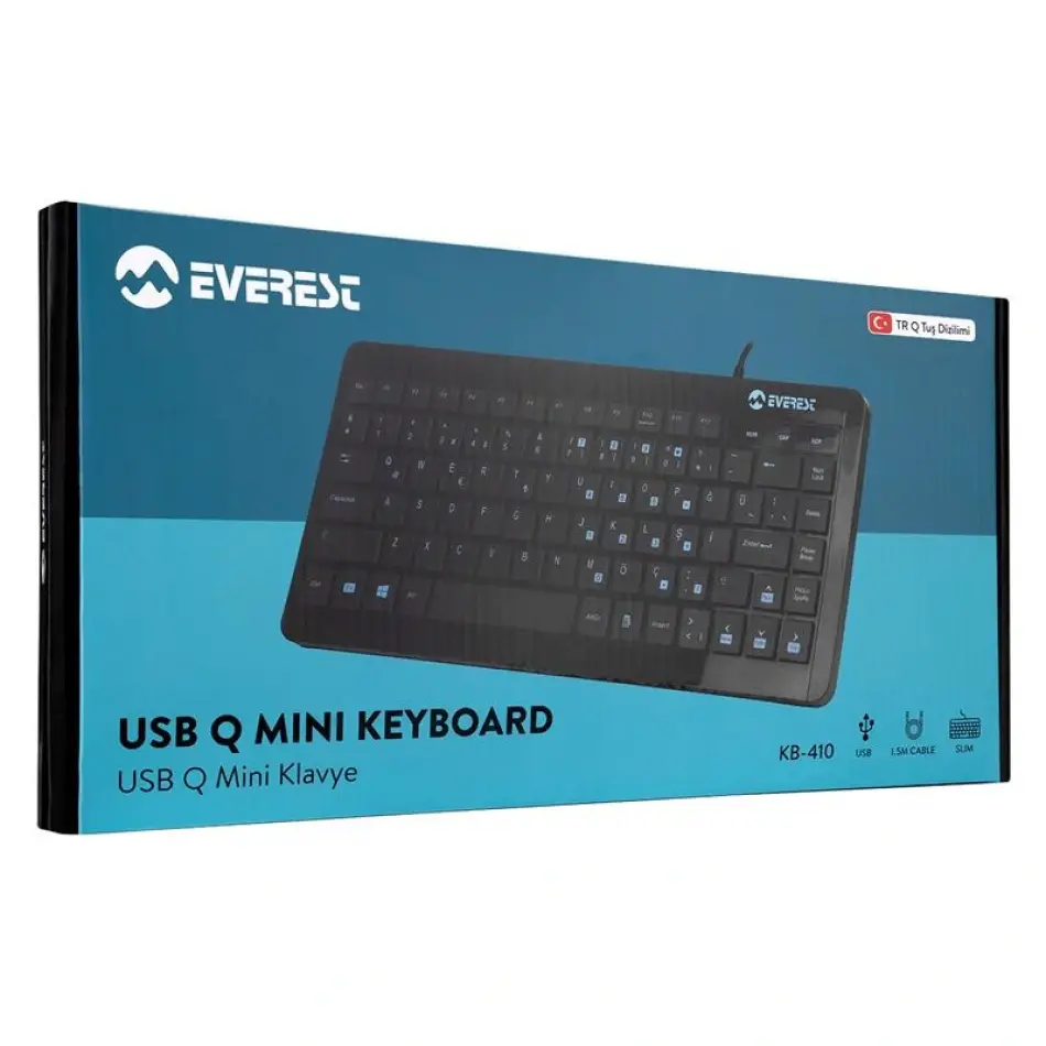 Everest Kb-410 Siyah Usb Q Mını Klavye