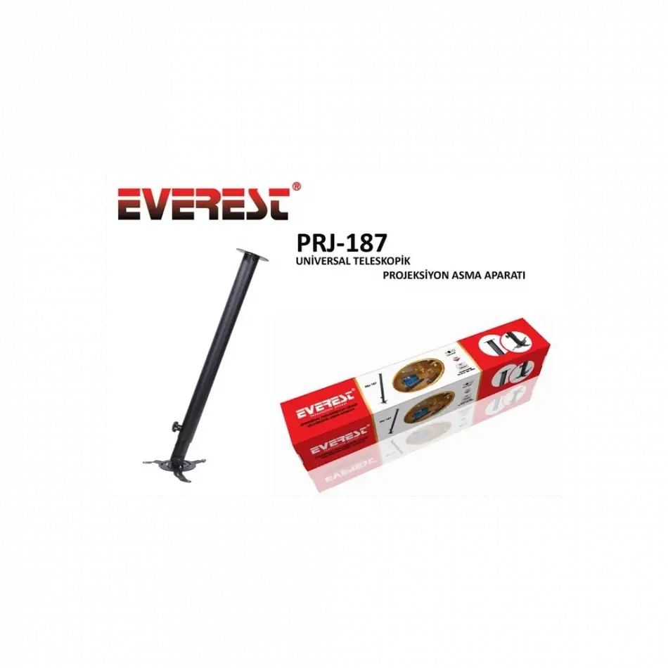 Everest Prj-187, Teleskopik Ayak (63-102cm), 13kg Taşıma, Projeksiyon, Askı Aparatı