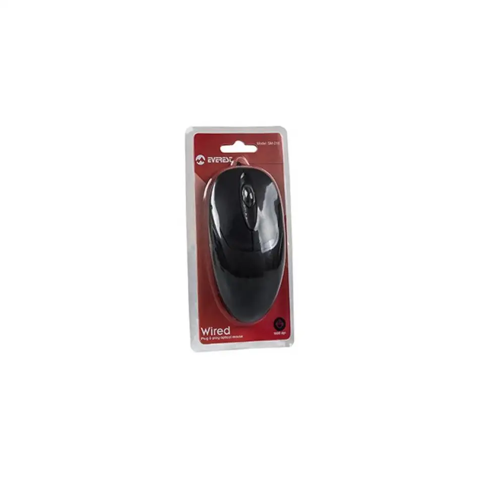 Everest Sm-216 Usb Siyah 1200dpı Optik Kablolu Mouse