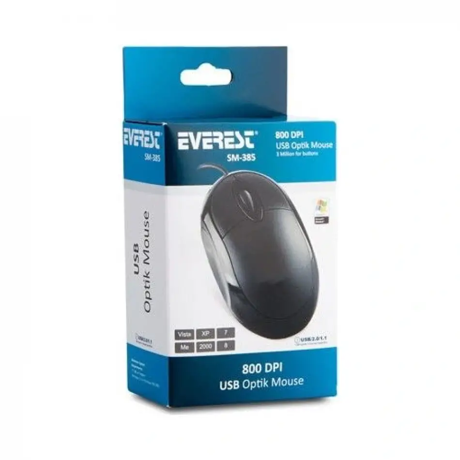 Everest Sm-385  Usb Siyah Mouse