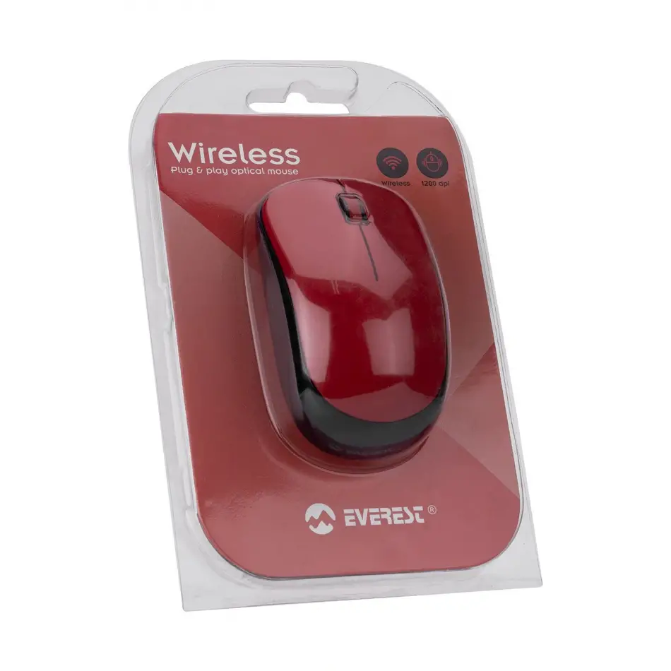Everest Sm-833 Siyah-kırmızı Kablosuz Mouse