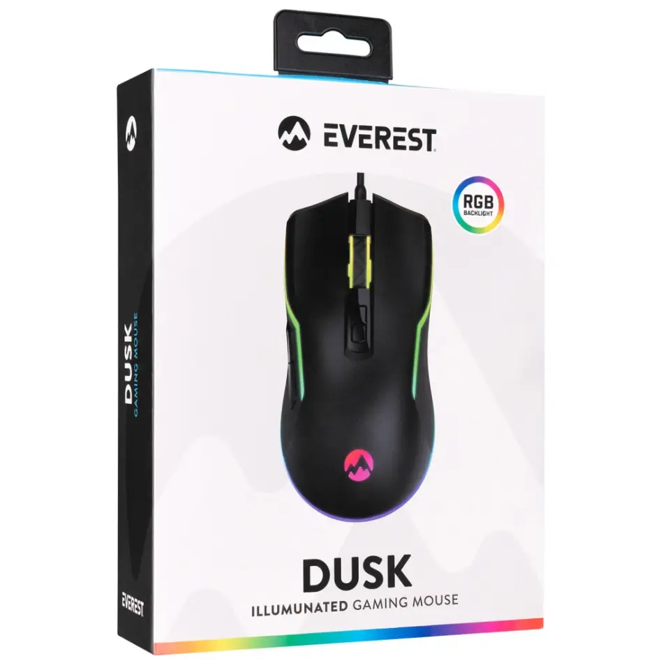 Everest Sm-g14, Dusk, Rgb Aydınlatma, Usb Kablolu, Programlanabilir 7 Tuşlu, Gaming Mouse, 7.200 Dpı, Siyah