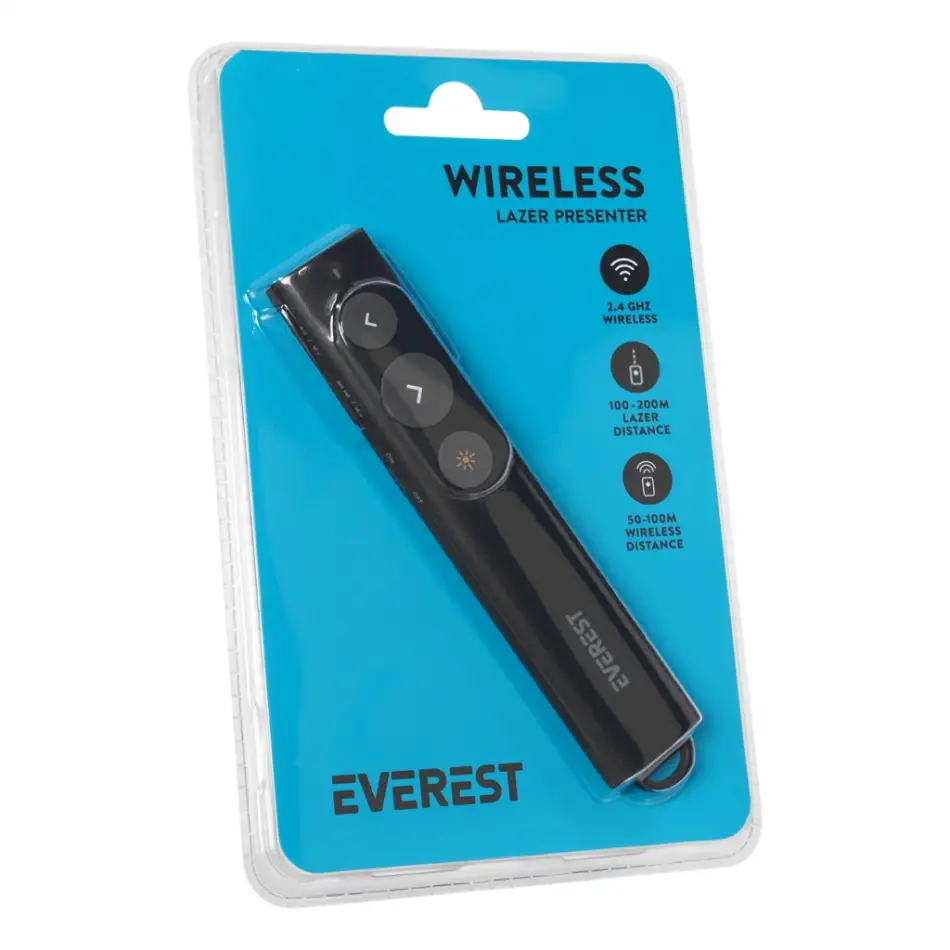 Everest Tba-11, Kablosuz, 2.4ghz, Type-c Soket Şarj Edilebilir, Profesyonel, Sunum Cihazı