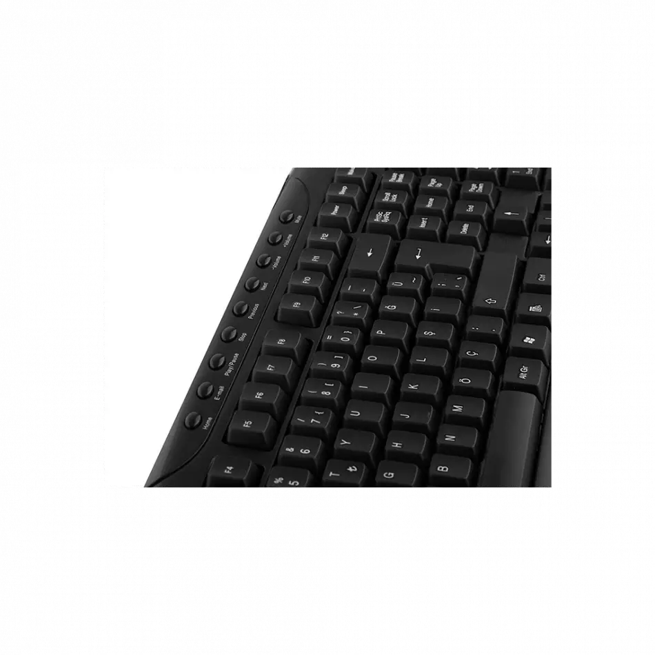 Everest Un-795, Siyah, Multimedya Türkçe Q, Usb Kablolu, Klavye Mouse Set