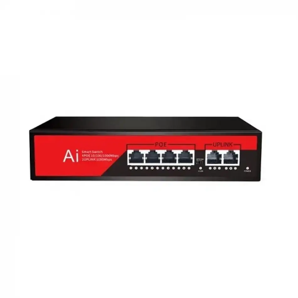 Ezcool Ez-04psf-fg 4port 4ge+2ge F.gigabit Poe Switch 65w