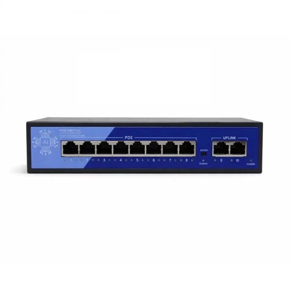 Ezcool Ez-08pse 8port 8fe+2fe 120w Megabit Poe Switch