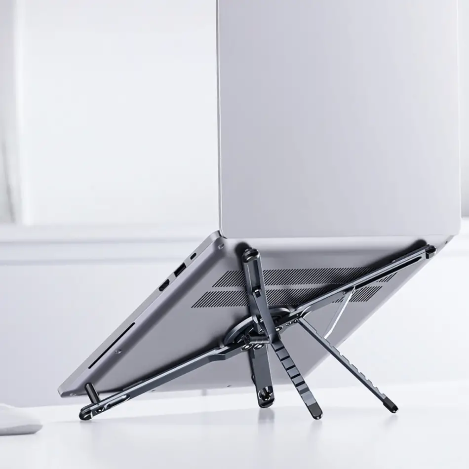 Feny Fn-ms10, Magsafe, Dönebilen, Ayarlanabilir, Taşınabilir, Katlanır, Telefon-tablet-notebook Uyumlu, 8 Kademeli Ayarlanabilir Yükseklik, Alüminyum Stand