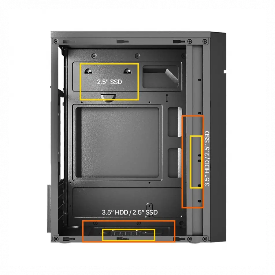 Frısby Fc-2715b, 1x80mm Fan, Siyah, 300w, Usb 2.0, Matx, Mini Tower Kurumsal Kasa