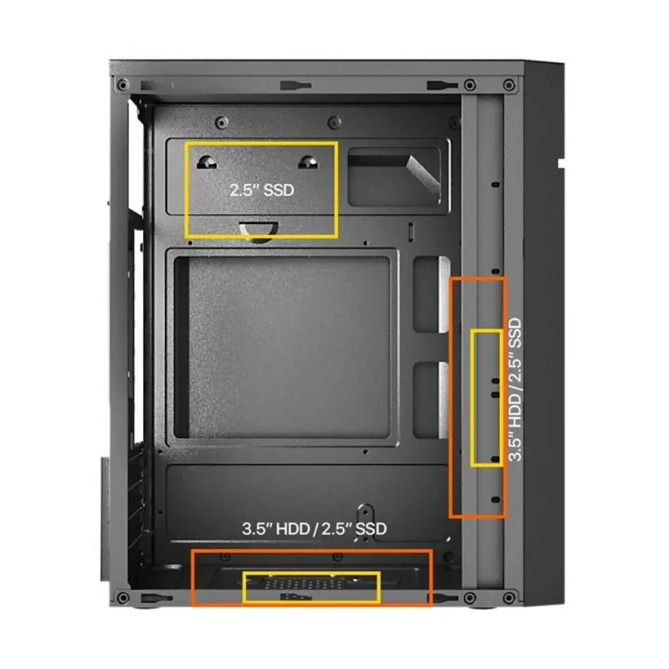 Frısby Fc-2715b 300w 1x120mm Fan Usb 2.0 Mını Tower Siyah Kasa