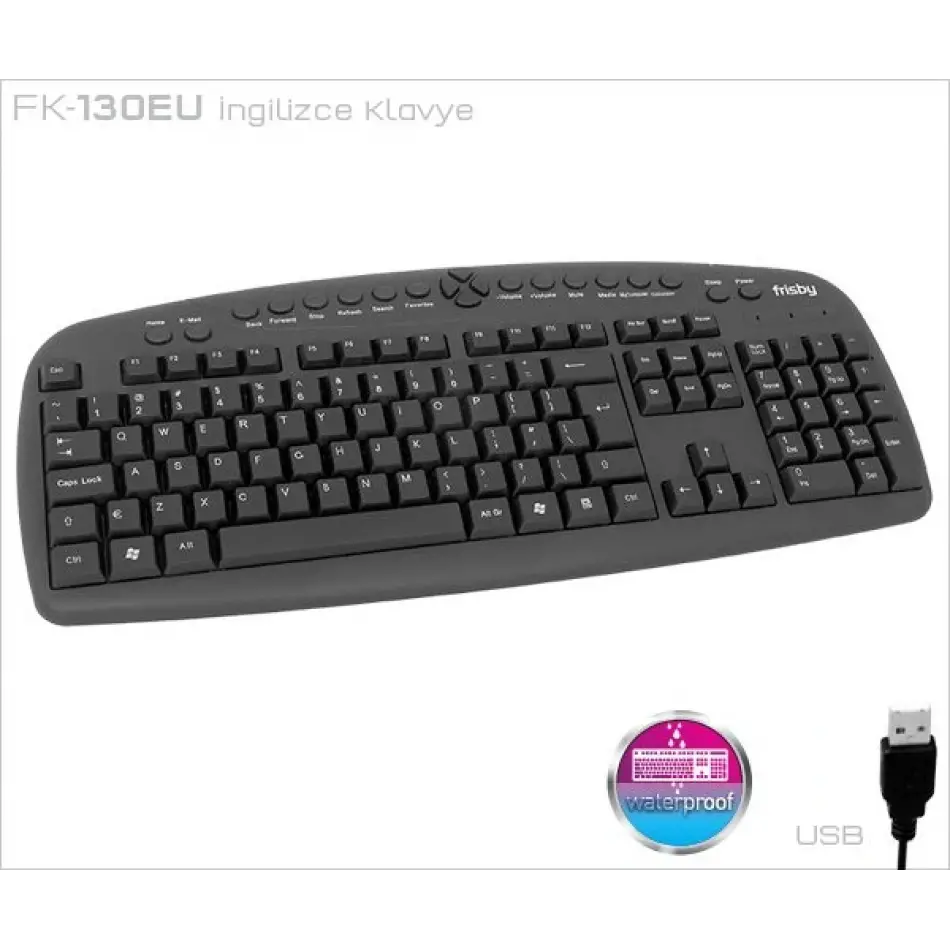 Frisby Fk-130eu Usb İngilizce Siyah Q Mm Klavye